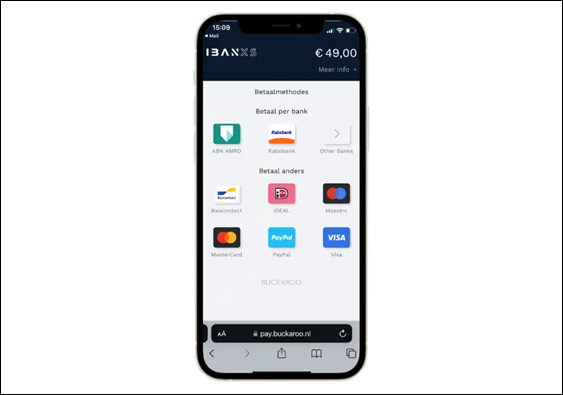 Buckaroo Pay by Bank smartphone