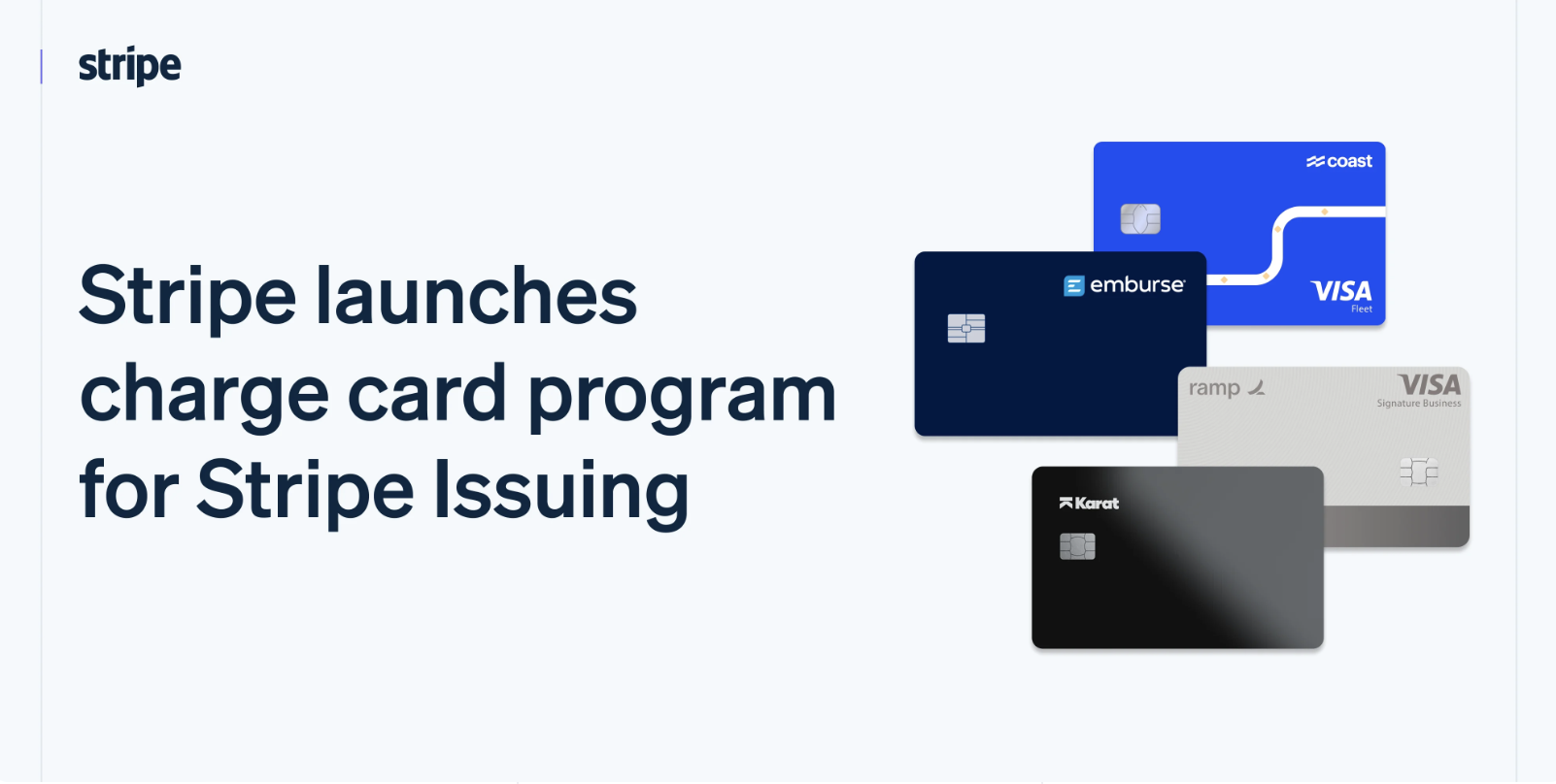 Stripe Issuing charge cards